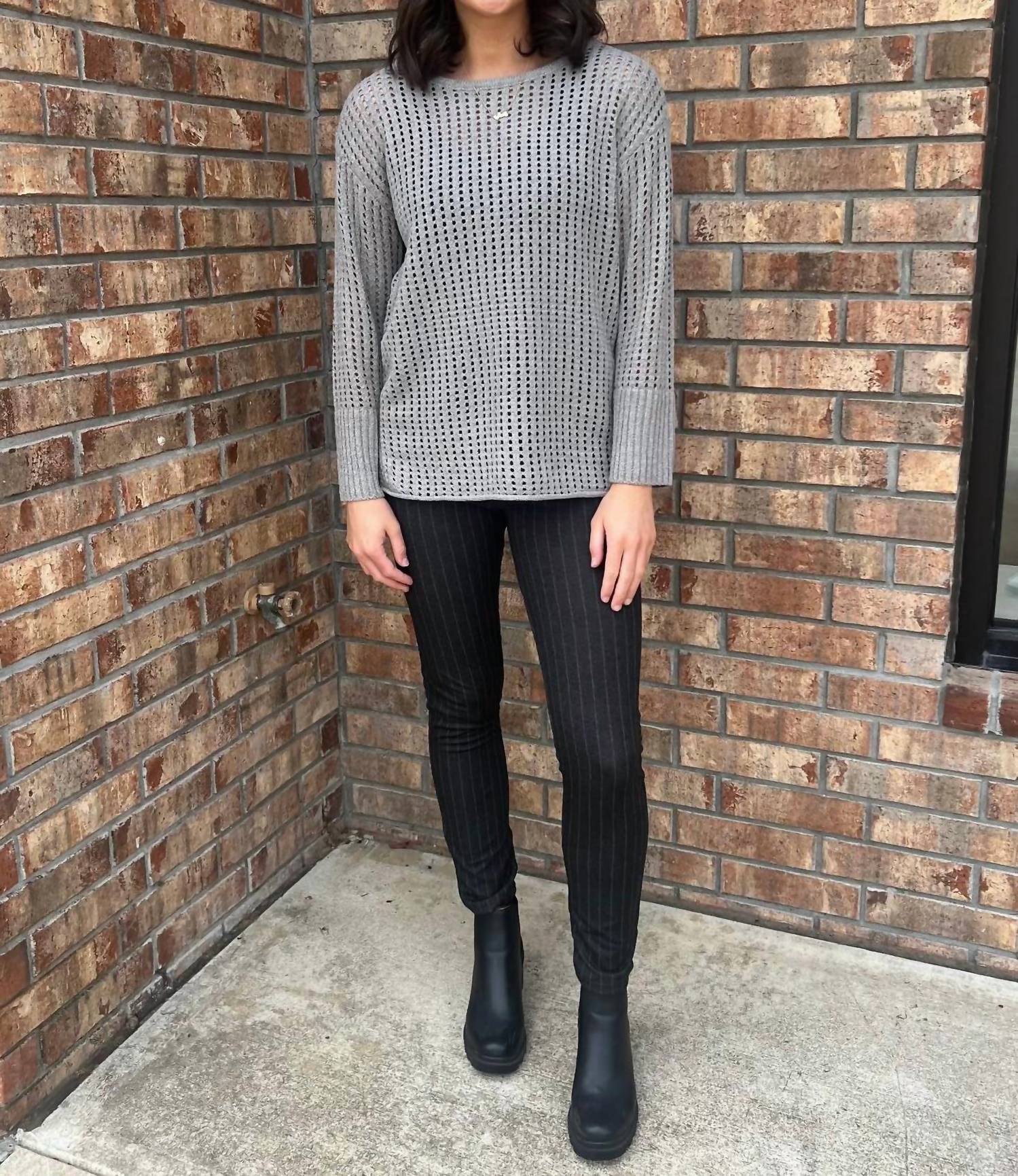 Isle By Melis Kozan - Stripe Pull-on Ponte Pants