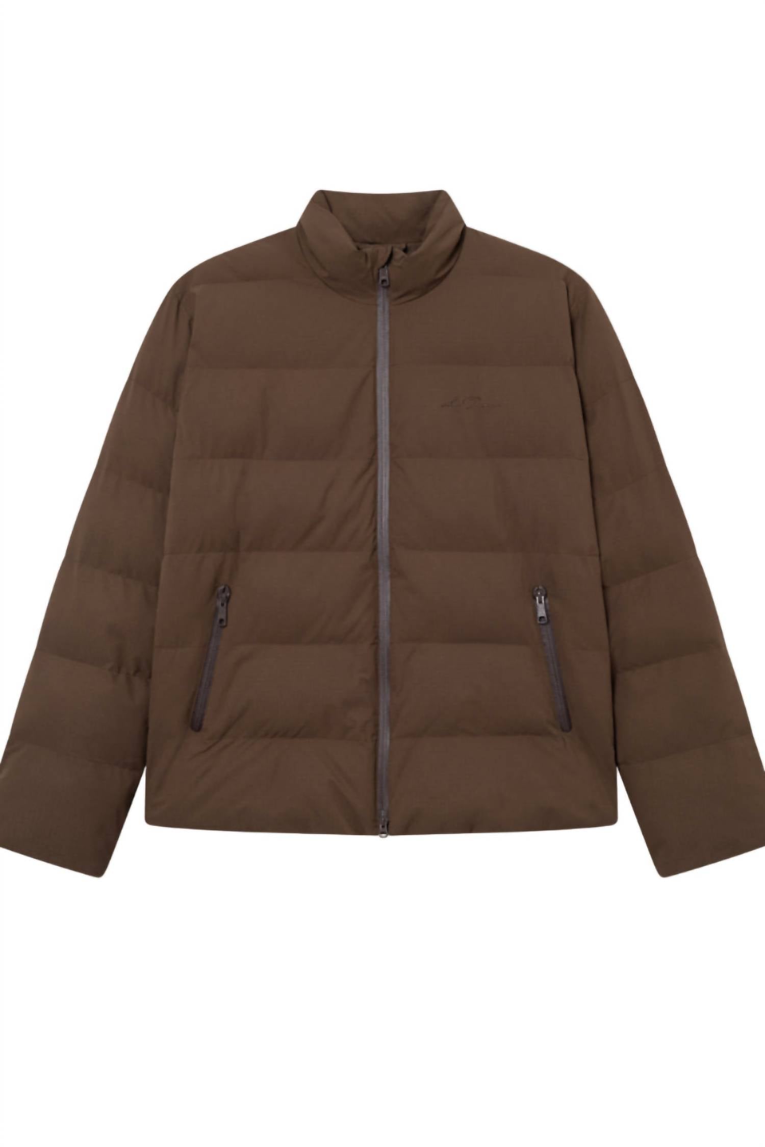 Les Deux Noor Ripstop Jacket in slate brown - men's jacket - alternate view