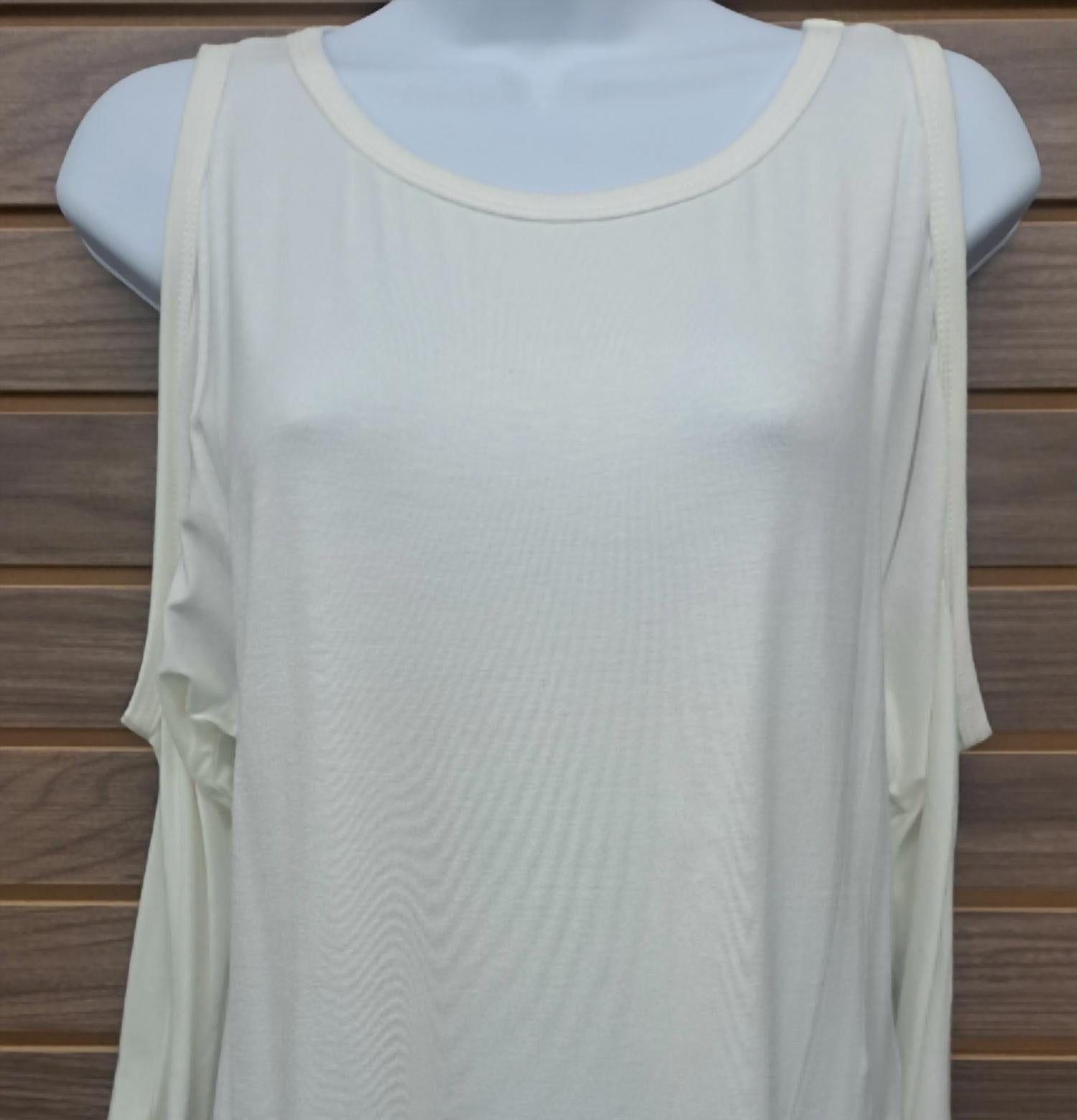 Gorilla Cat - Women's Cold Shoulder 3/4 Sleeve Top