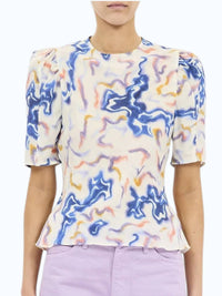 Ulla Johnson - Corine Short Sleeve Silk Top