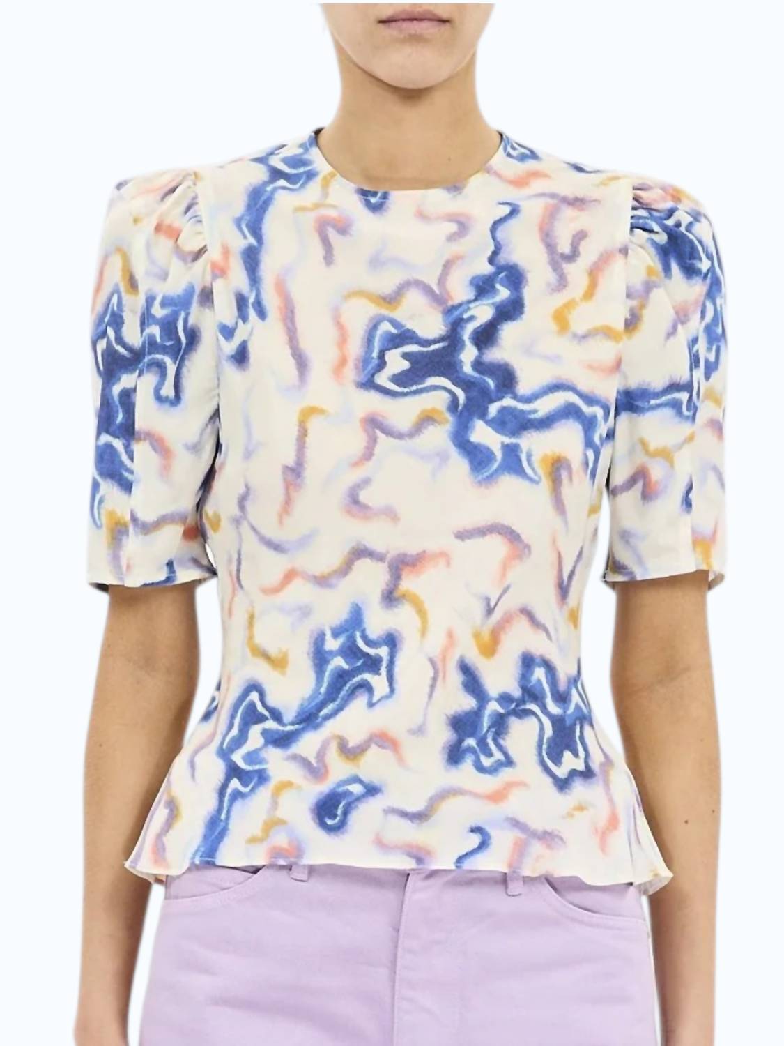 Ulla Johnson - Corine Short Sleeve Silk Top