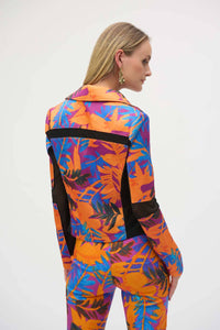 Joseph Ribkoff - Scuba Tropical Print Fitted Jacket