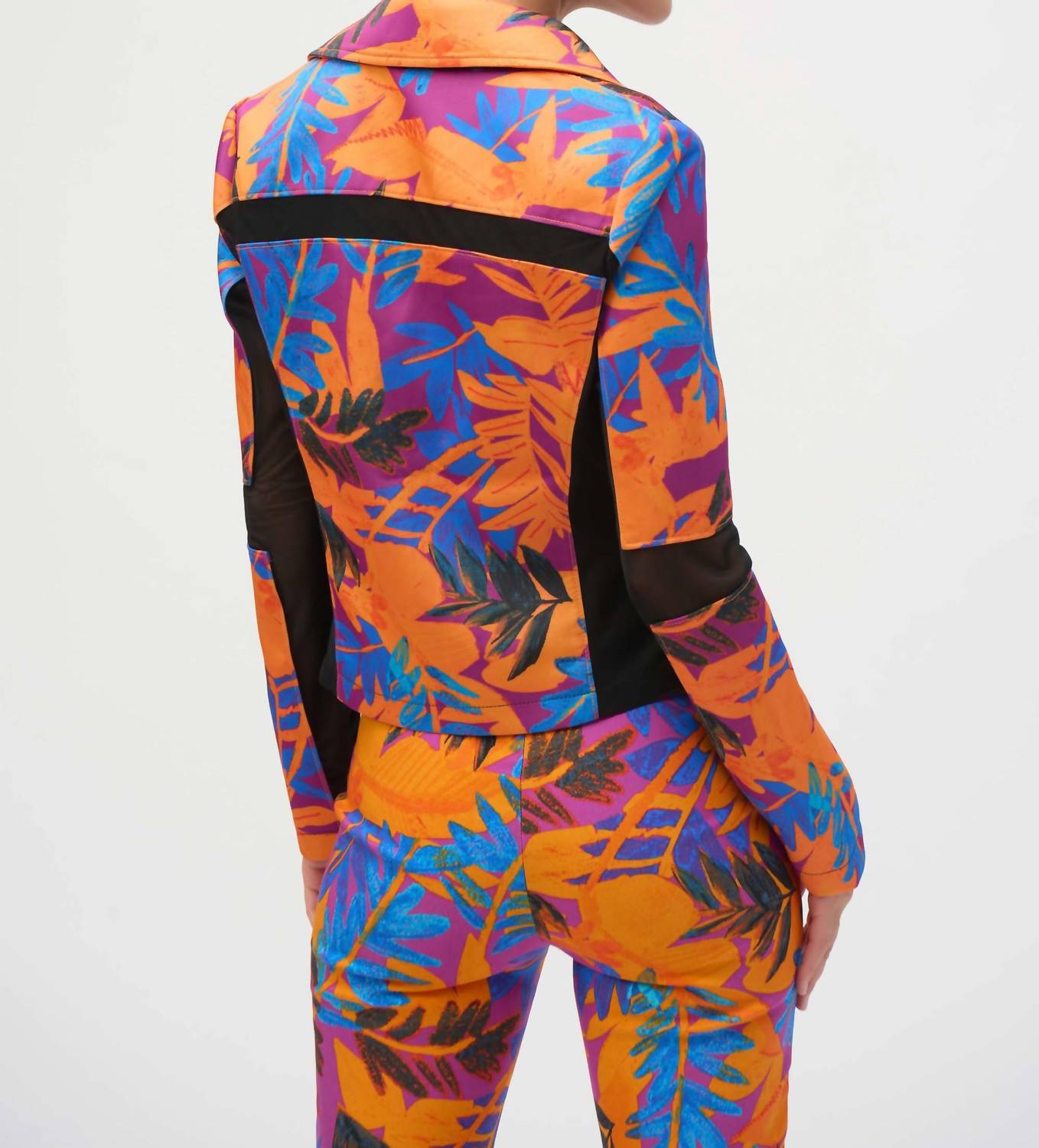 Joseph Ribkoff - Scuba Tropical Print Fitted Jacket