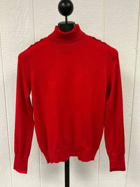 PINCH Women's Turtleneck Sweater in red - women's sweater