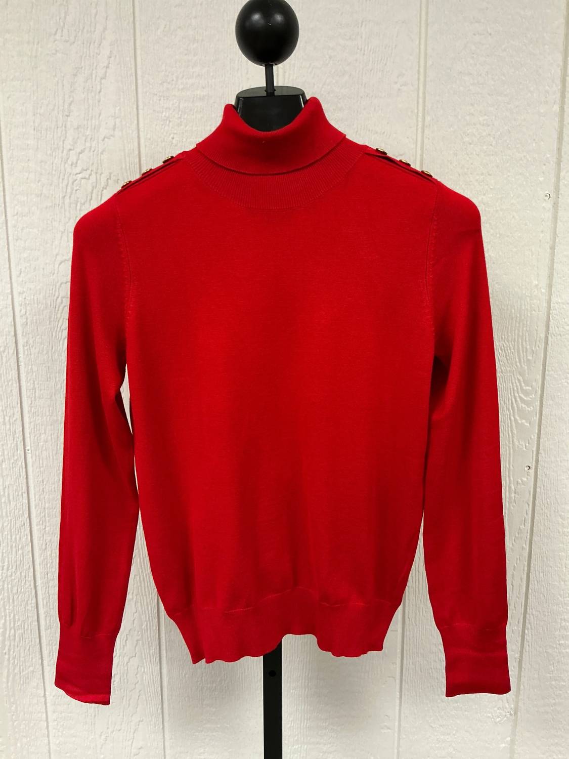 PINCH Women's Turtleneck Sweater in red - women's sweater