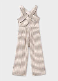 Mayoral - Girls Stripe Viscose Blend Jumpsuit