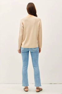 Be Cool - Relaxed V-neck Sweater With Center Seam