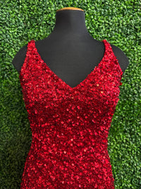 Sherri Hill - Women's Sequin Open Back Short Dress