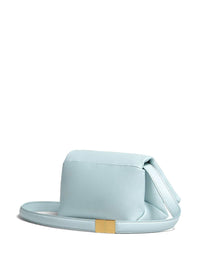 MARNI Women's Small Leather Prisma Crossbody Bag in light blue - women's bag - alternate view
