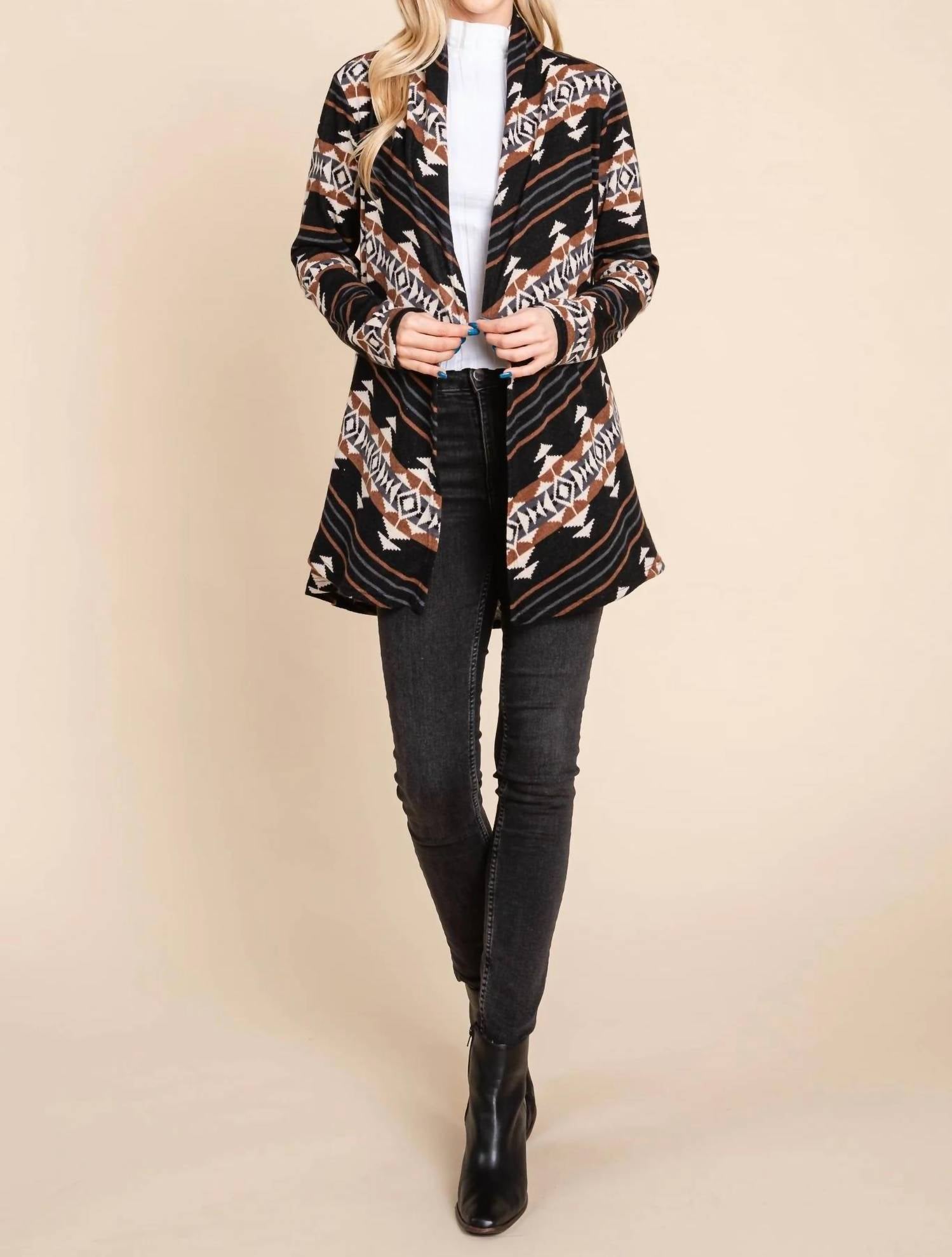 Bombom - Calgary Western Open Front Cardigan
