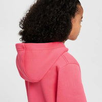 NIKE Sportswear Club Fleece Pullover Hoodie in aster pink white - kids' shirt - alternate view