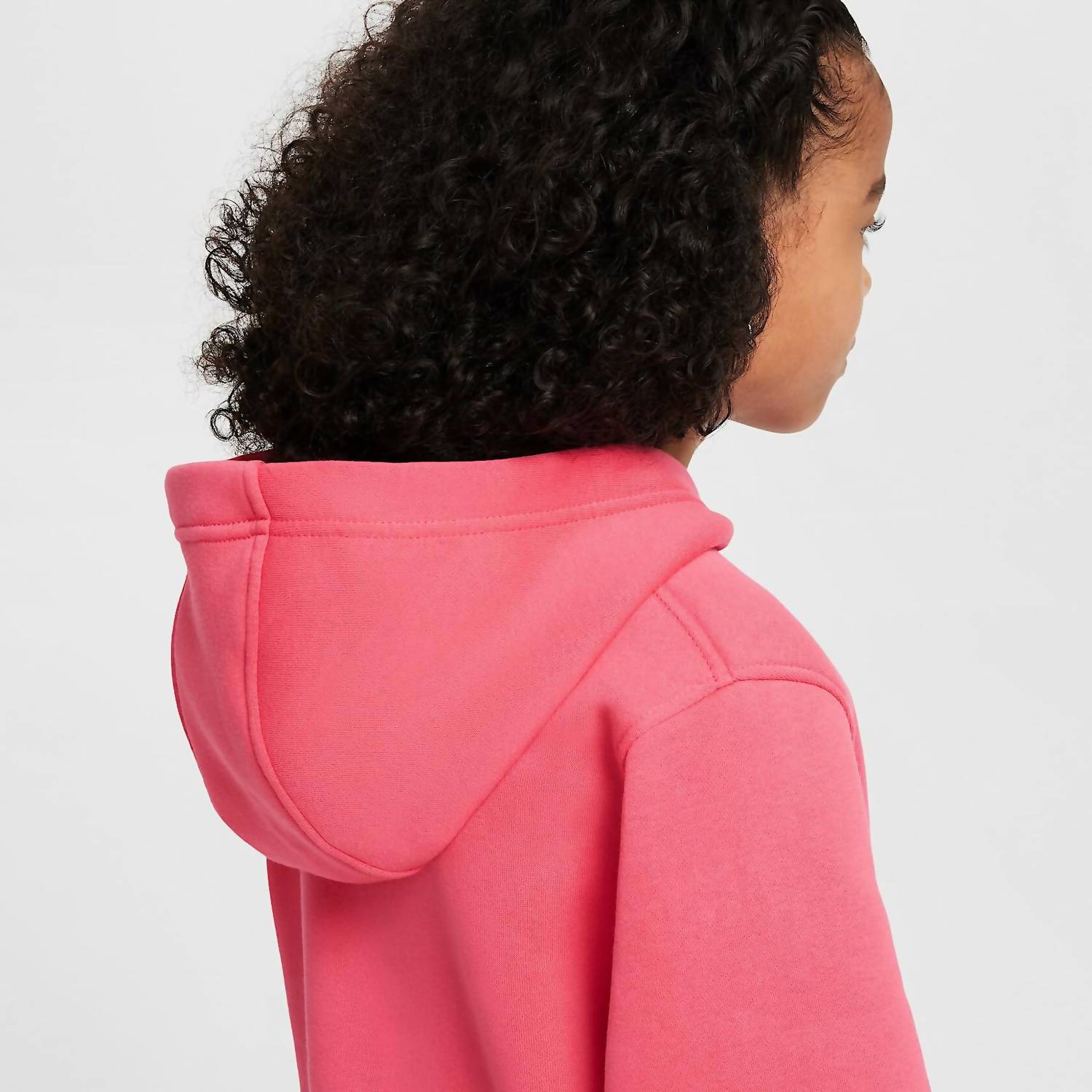 NIKE Sportswear Club Fleece Pullover Hoodie in aster pink white - kids' shirt - alternate view