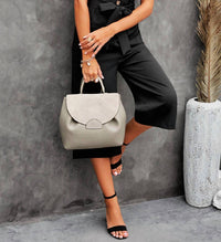 Dear Lover - V-Neck Button Down Wide Leg Jumpsuit