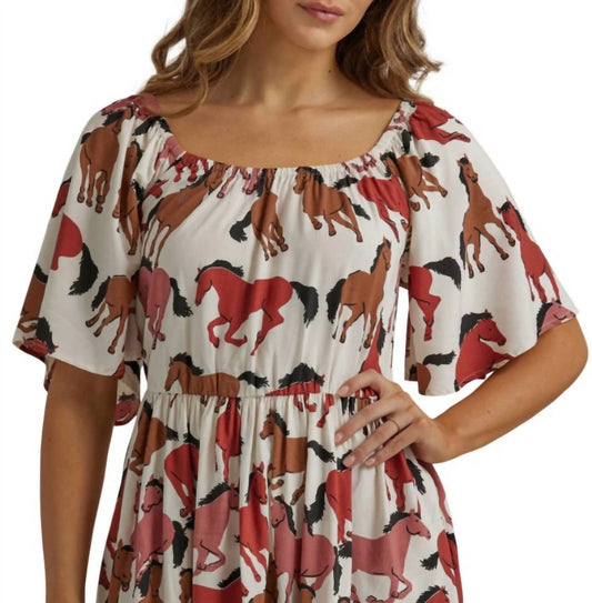 Wrangler - Retro Horse Print Punchy Dress