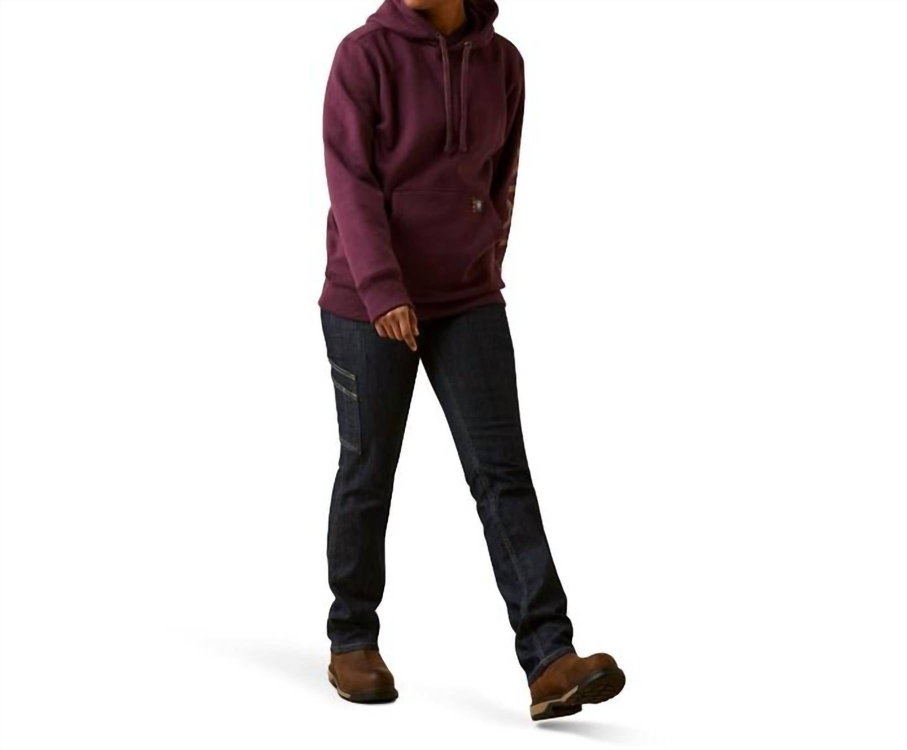 ARIAT Rebar Graphic Hoodie in potent purple - women's top - view 4