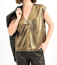 Molly Bracken - V-neck Iridescent Knit Top