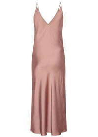 Karmamia WOMEN'S CAMISOLE DRESS in semi rich vintage rose - women's dress - detail view
