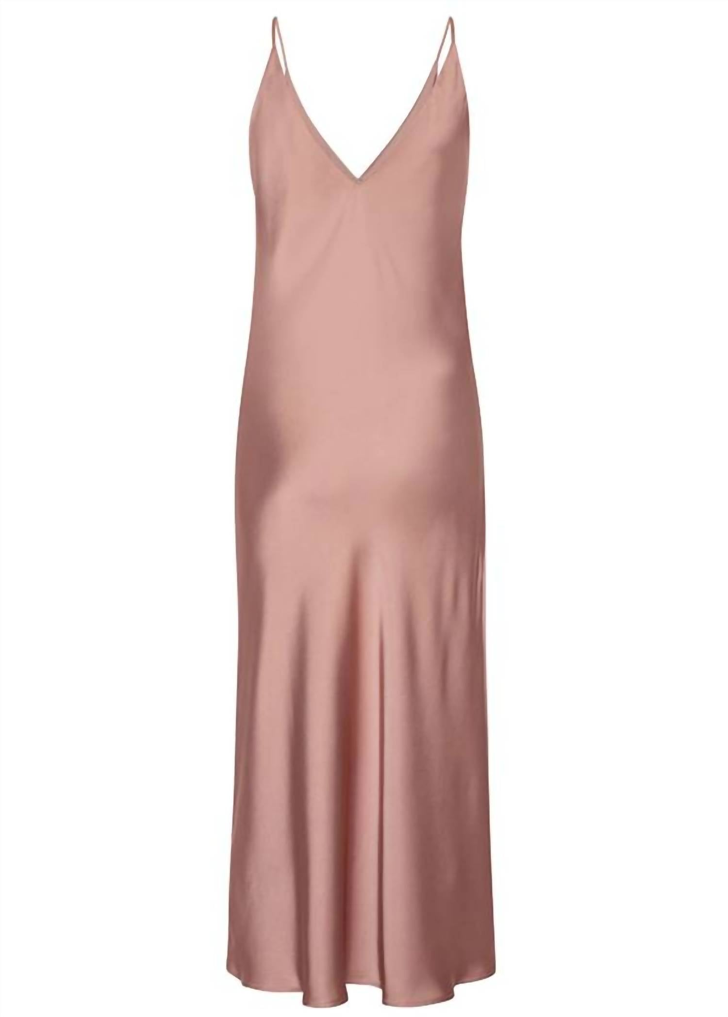 Karmamia WOMEN'S CAMISOLE DRESS in semi rich vintage rose - women's dress - detail view