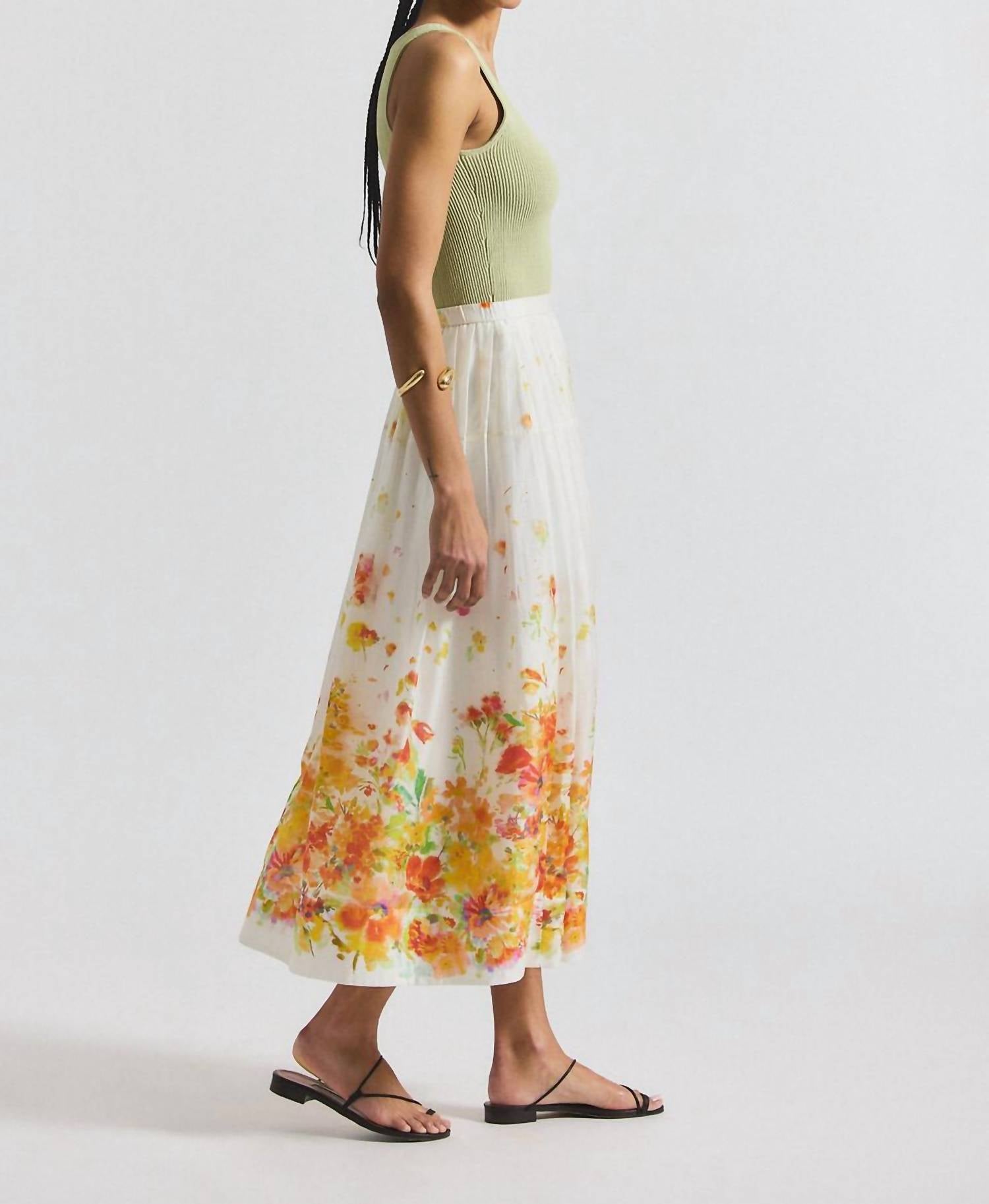 Derek Lam 10 Crosby - Alexia Organza Pleated Maxi Skirt