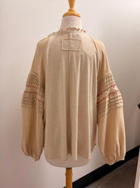 Easel - Women's Cotton Gauze Mix Long Sleeve Shirt
