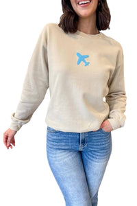 Distressed Vintage Couture - Text Me When You Land Crew