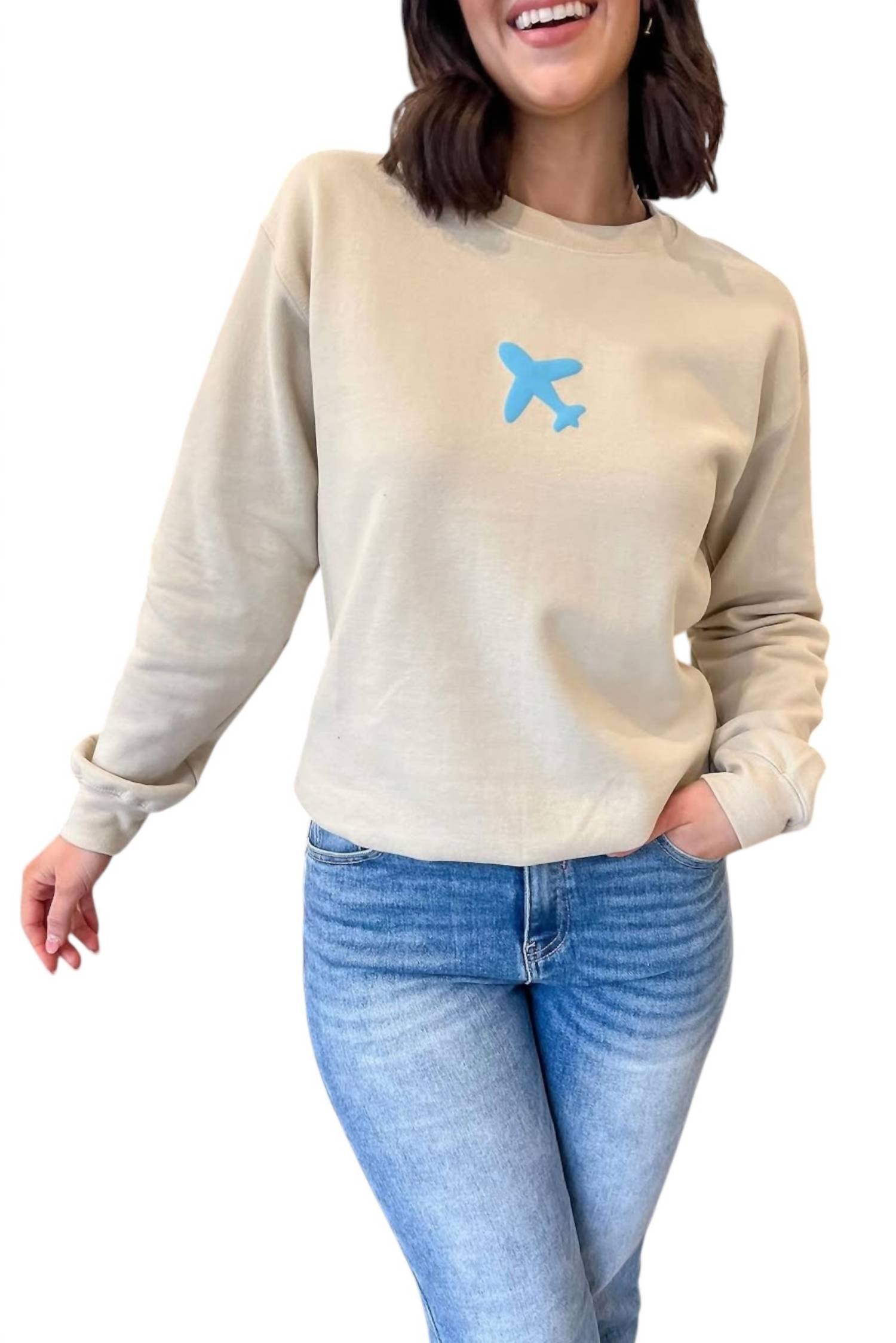 Distressed Vintage Couture - Text Me When You Land Crew