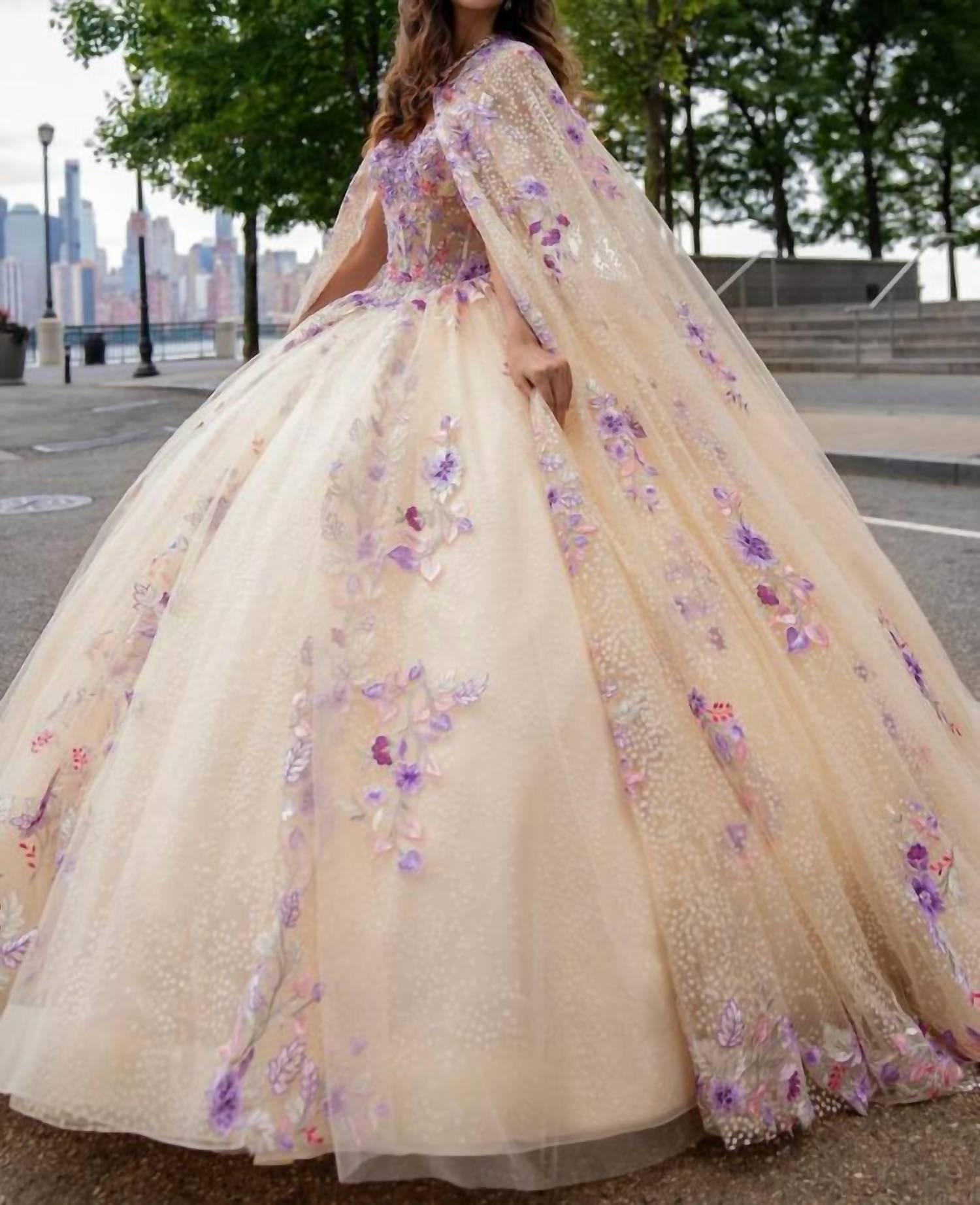 Rachel Allan - Cold Shoulder Sweetheart Neck Quinceanera Dress
