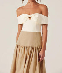Astr - Off The Shoulder Bow Top
