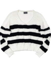 Wooden Ships - Teddy Striped Cropped Sweater