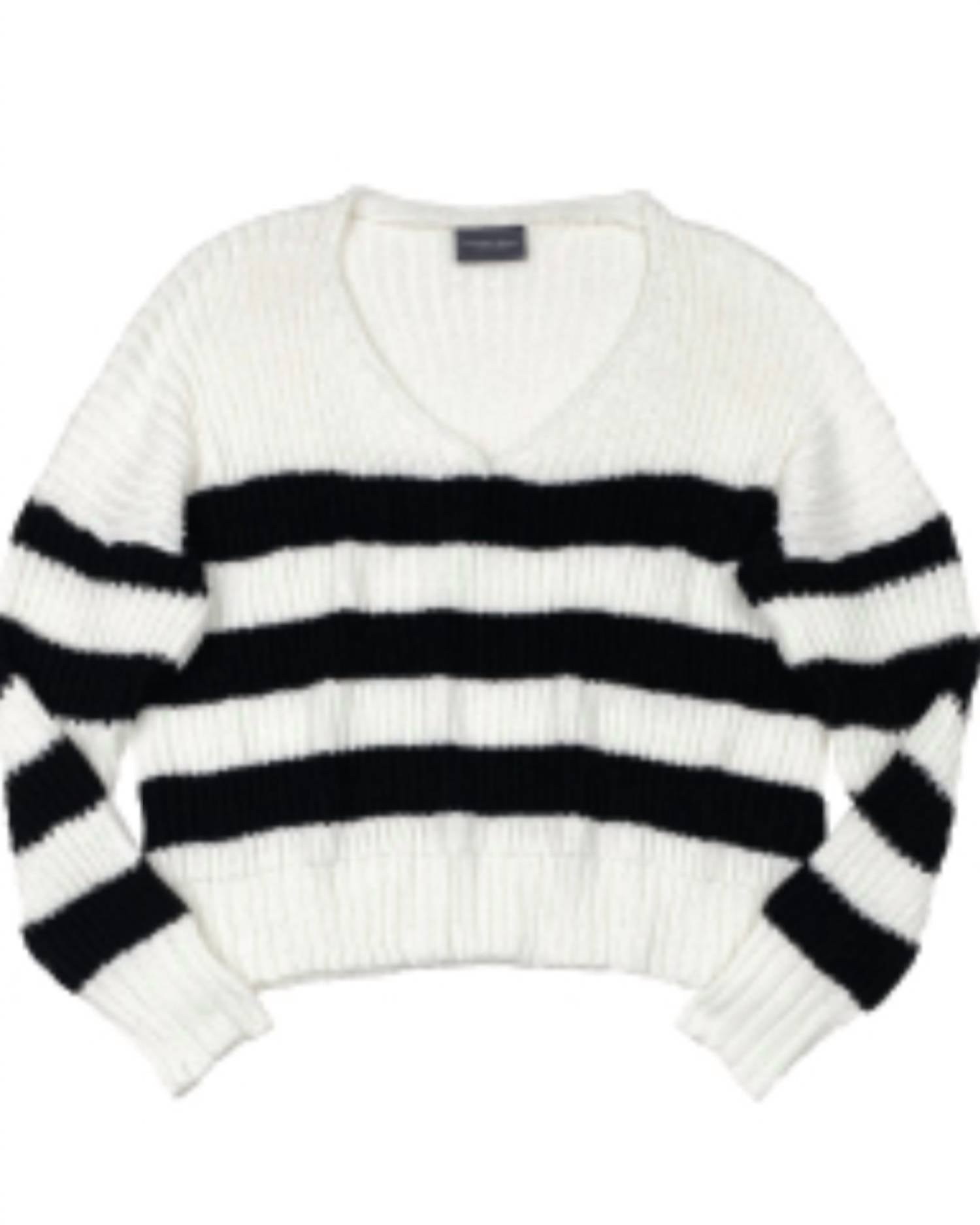 Wooden Ships - Teddy Striped Cropped Sweater