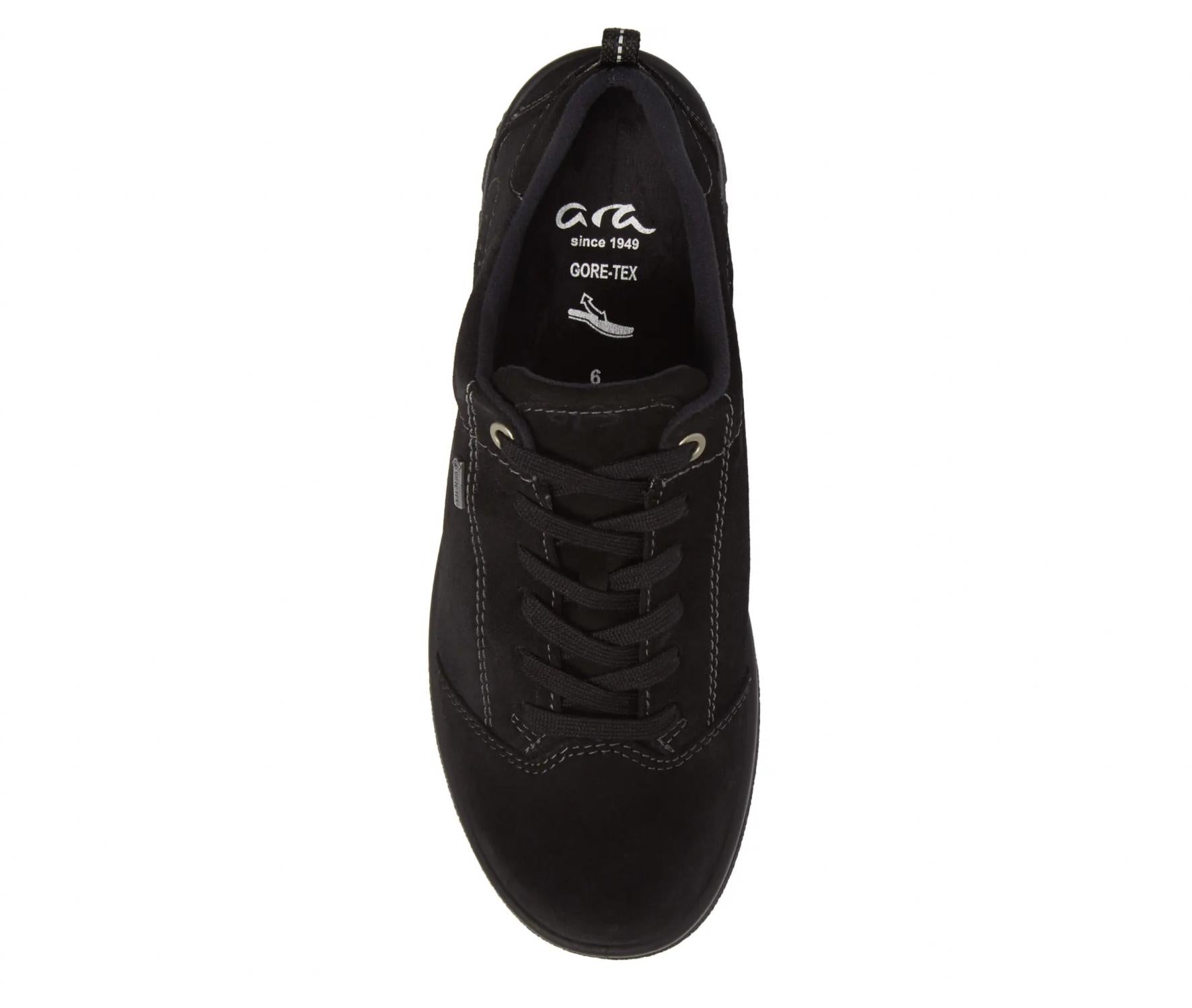 Ara Women's Sophie Sneaker in black suede - women's sneaker - detail view