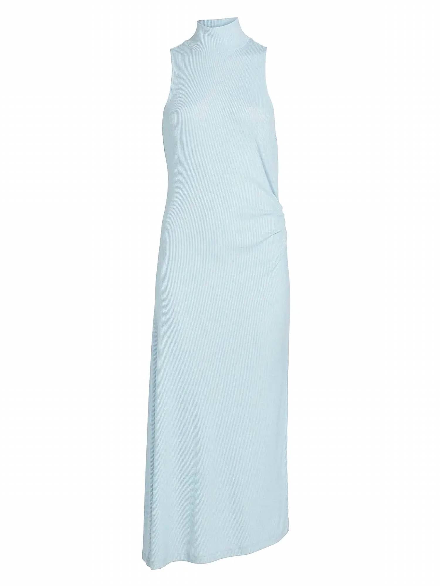 Ramy Brook Ximena Ruched Sleeveless Midi Dress in dream blue - women's dress - view 7