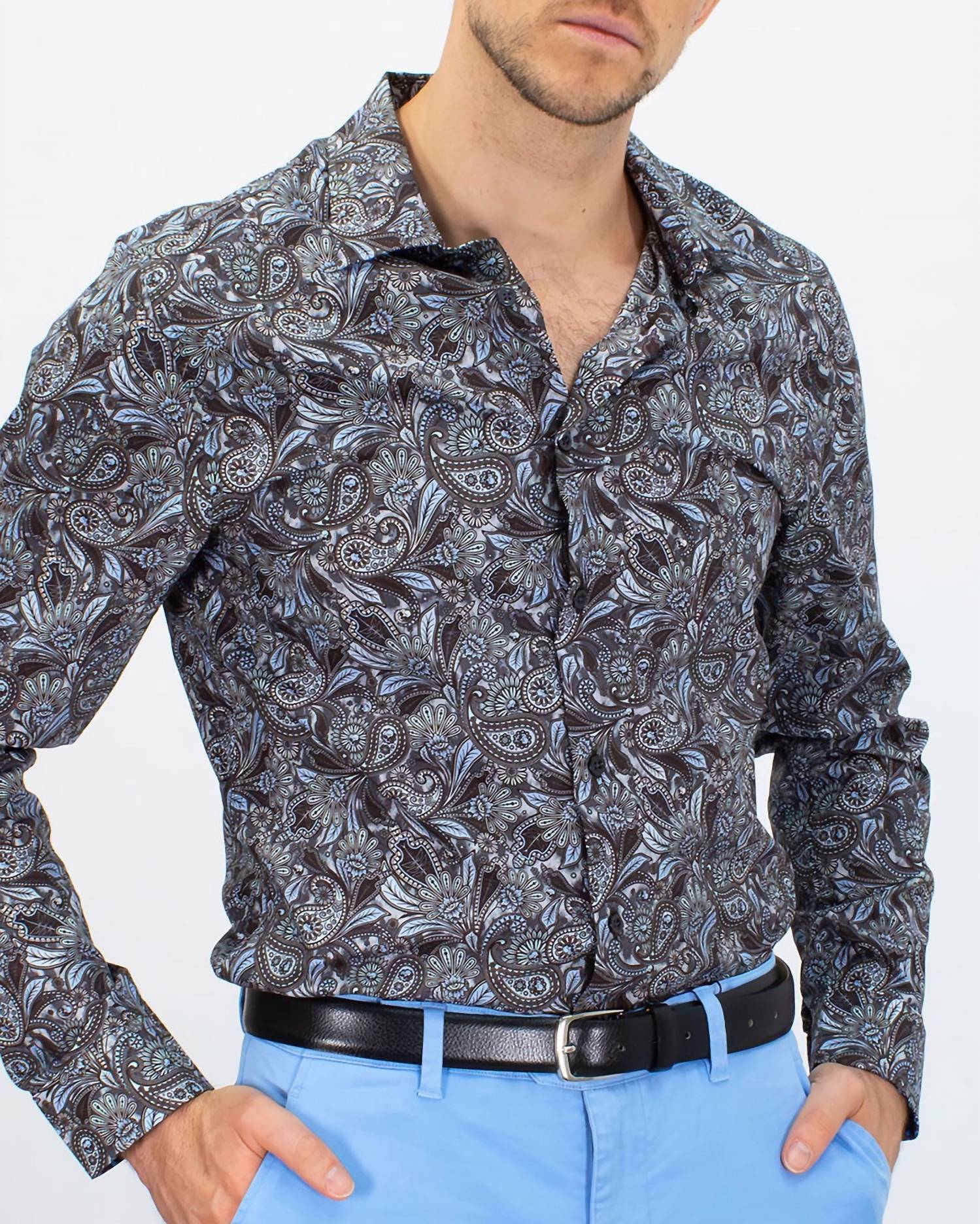 Lords Of Harlech - Norman Skull Paisley Shirt