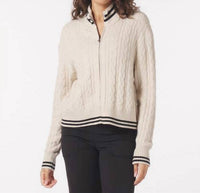 Glyder - Leisure Cable Knit Zip Up Pullover