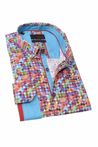 Eight X - Men's Dots Design Button Down Shirt
