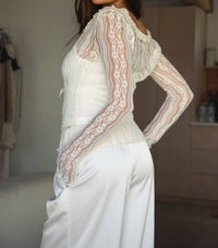 Tic Toc - Ravenlee Sheer Tie Long Sleeve Top