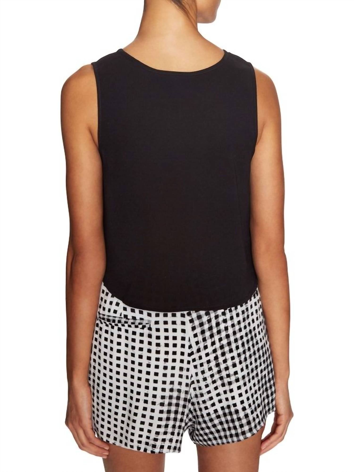 RAY OF LIGHT SLEEVELESS LAYERED CREW NECK TOP