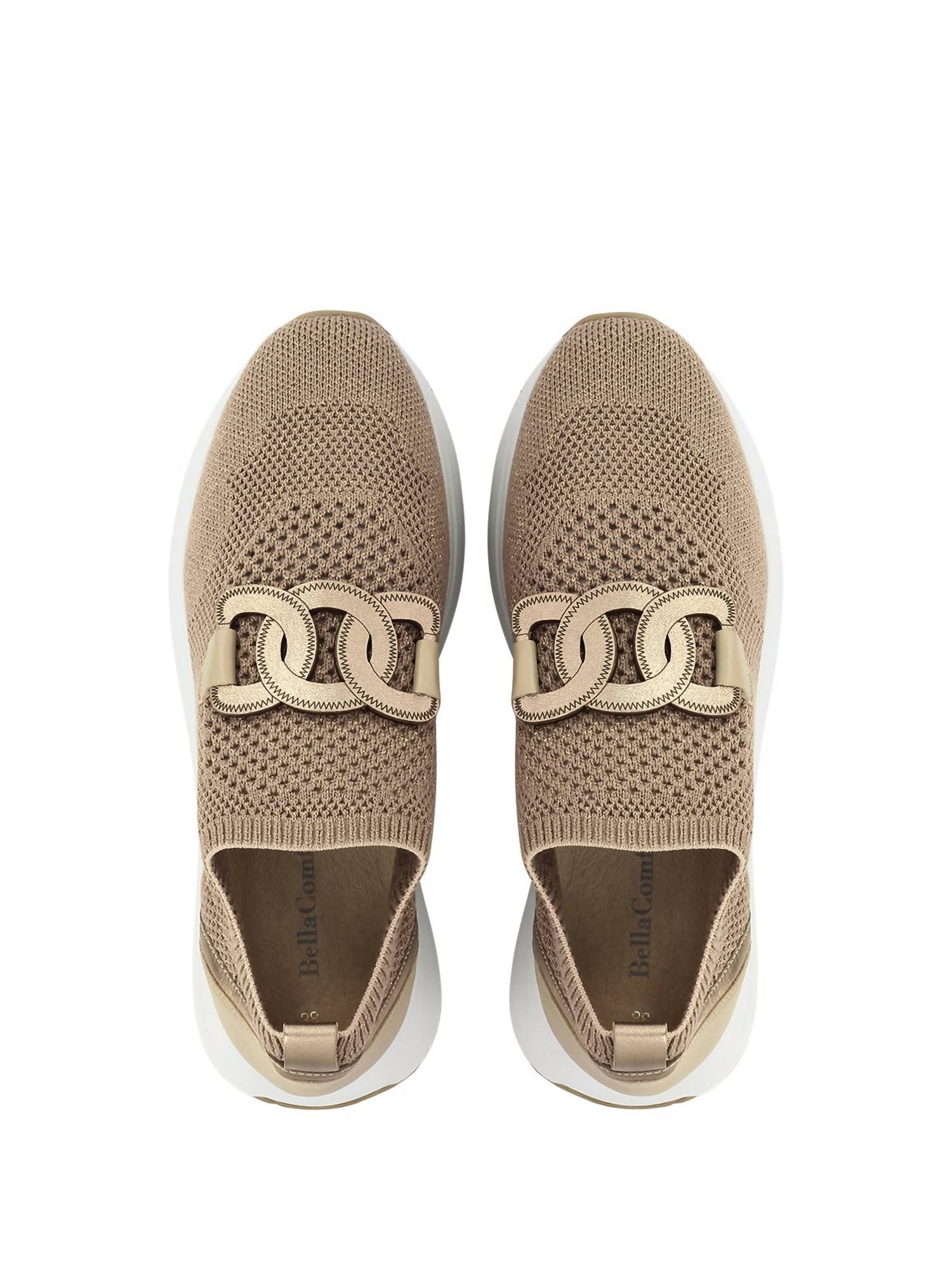 Softwaves Women's Simone Athleisure Slip-on Shoes in tan - women's sneaker - alternate view