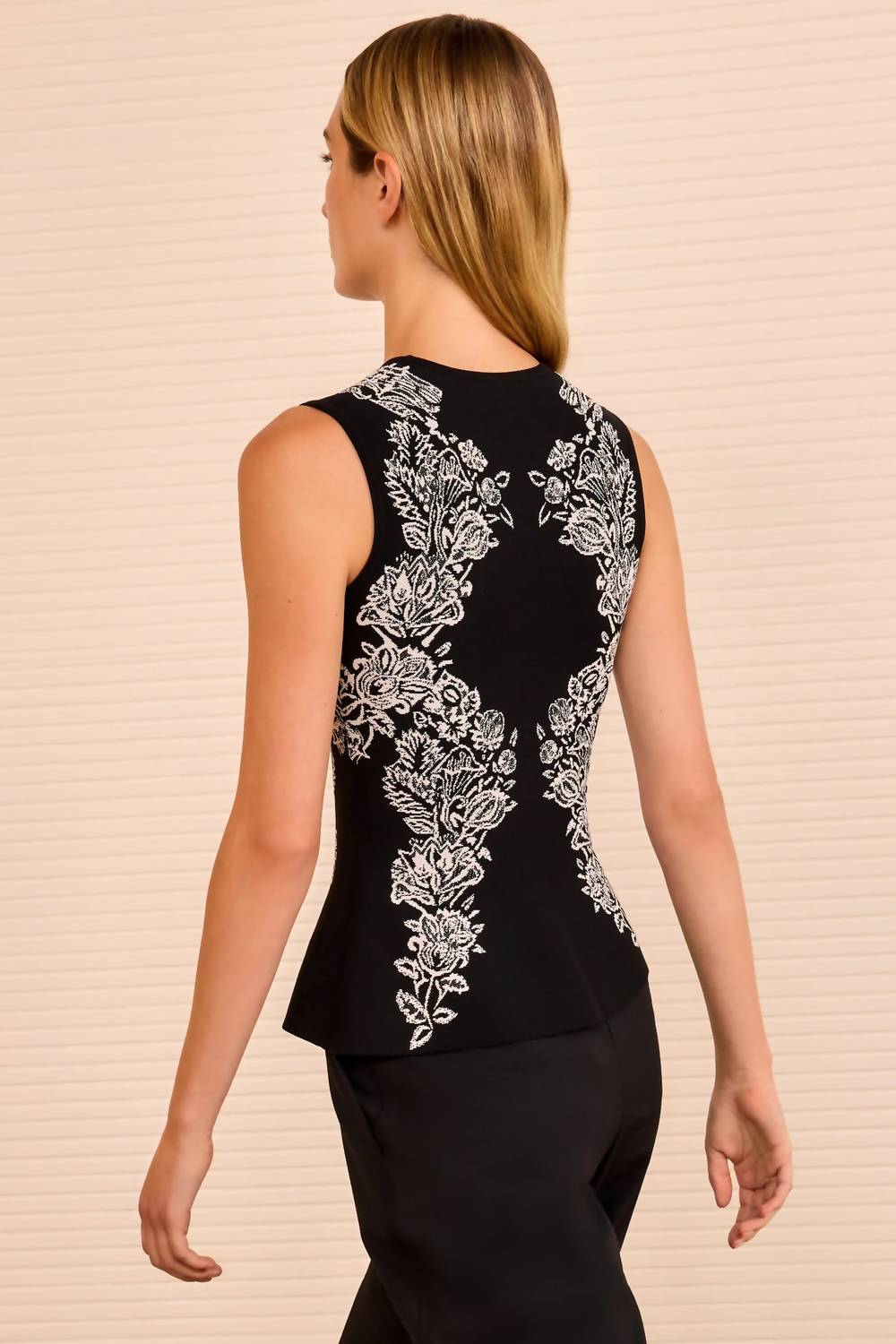 Ulla Johnson Vanna Jacquard Tank in black - women's tank top - view 4
