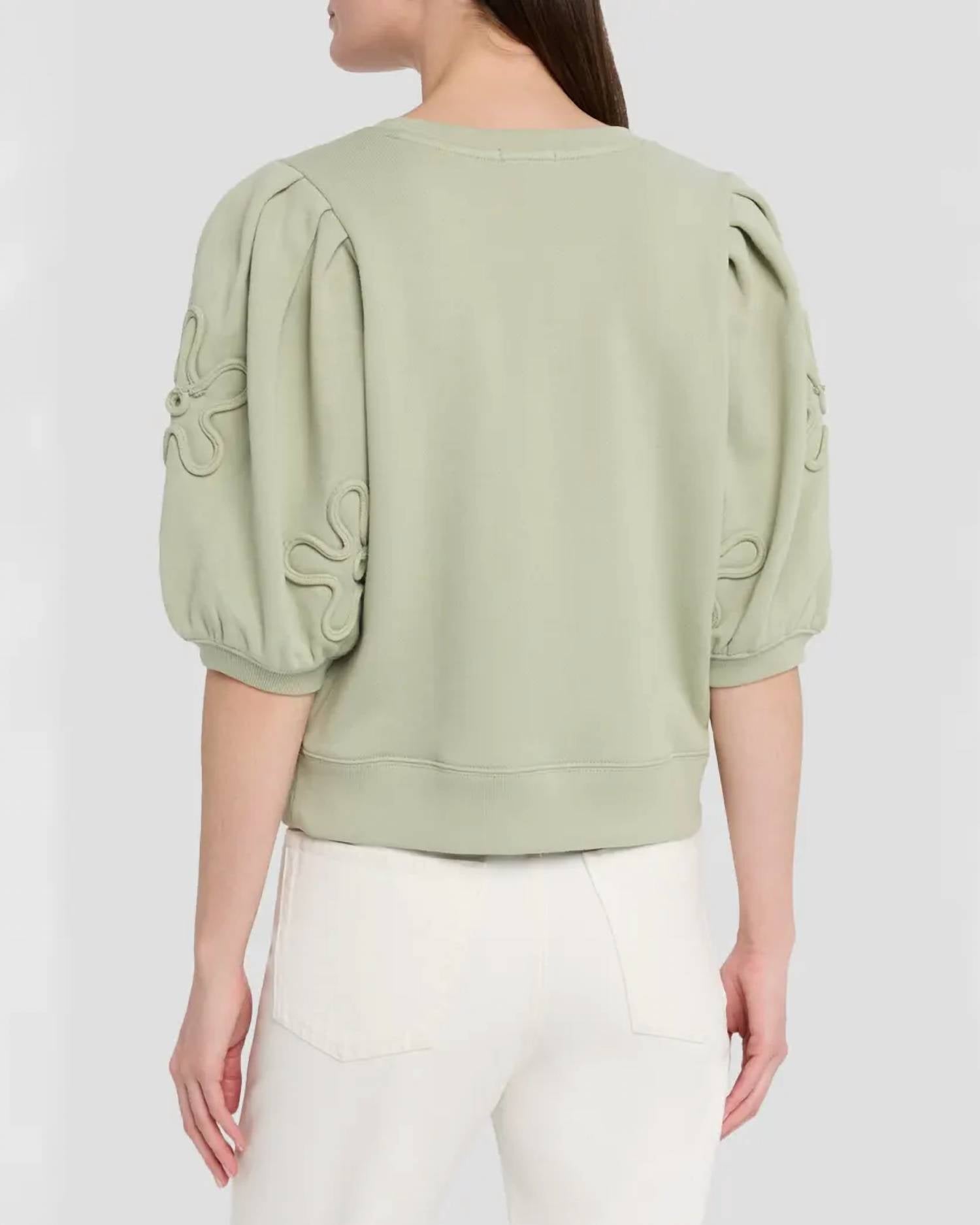 Rails Camy Sweatshirt in vintage sage - women's top - alternate view