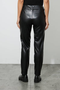 Joseph Ribkoff - High-waisted Faux Leather Pants