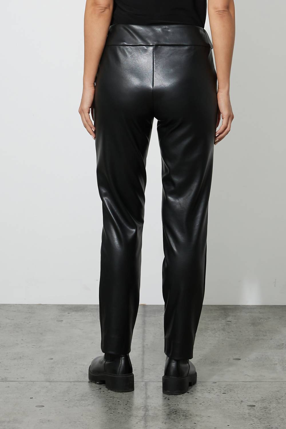 Joseph Ribkoff - High-waisted Faux Leather Pants