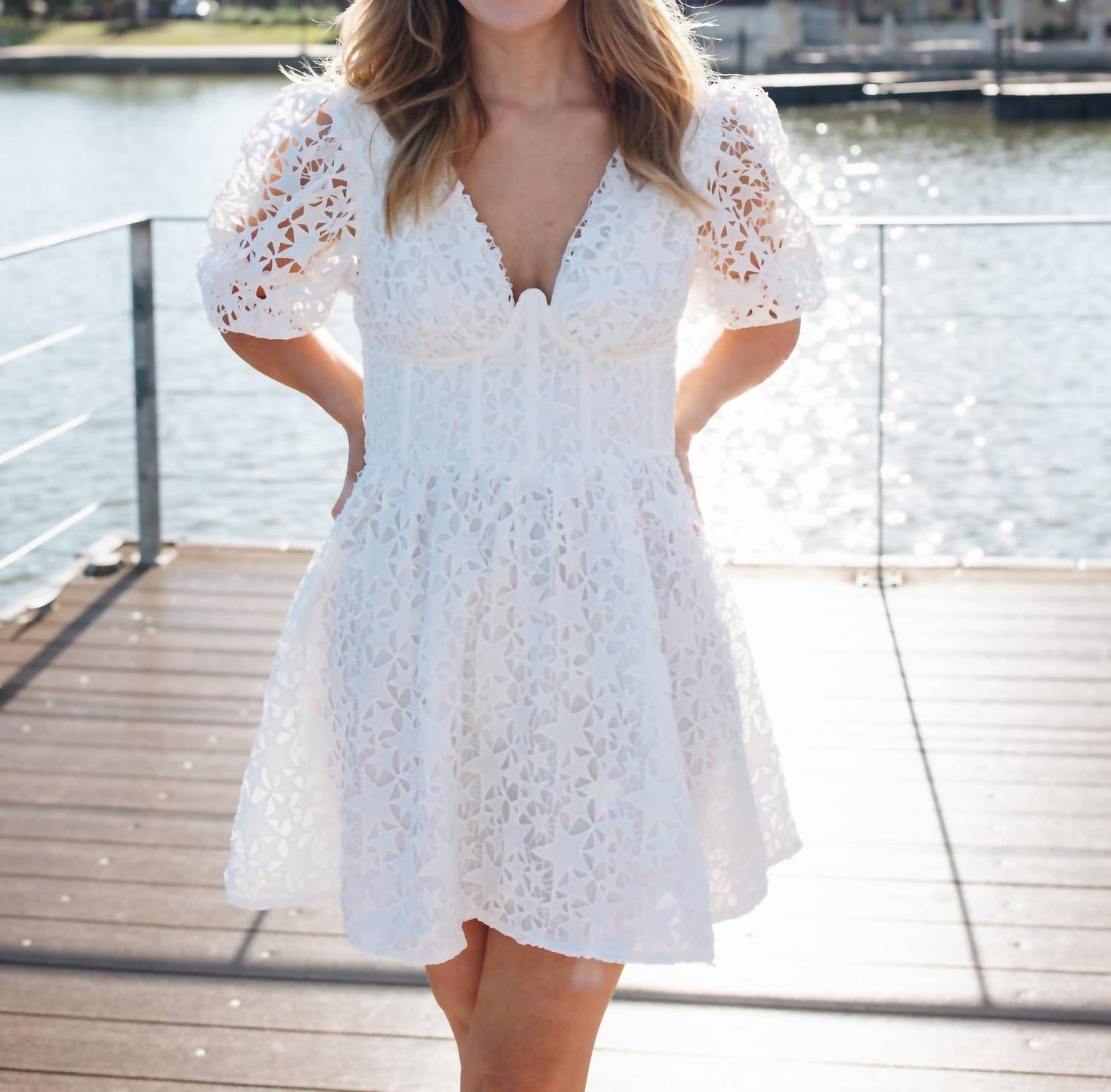Buddylove - Bonnie Puff Sleeve Mini Dress