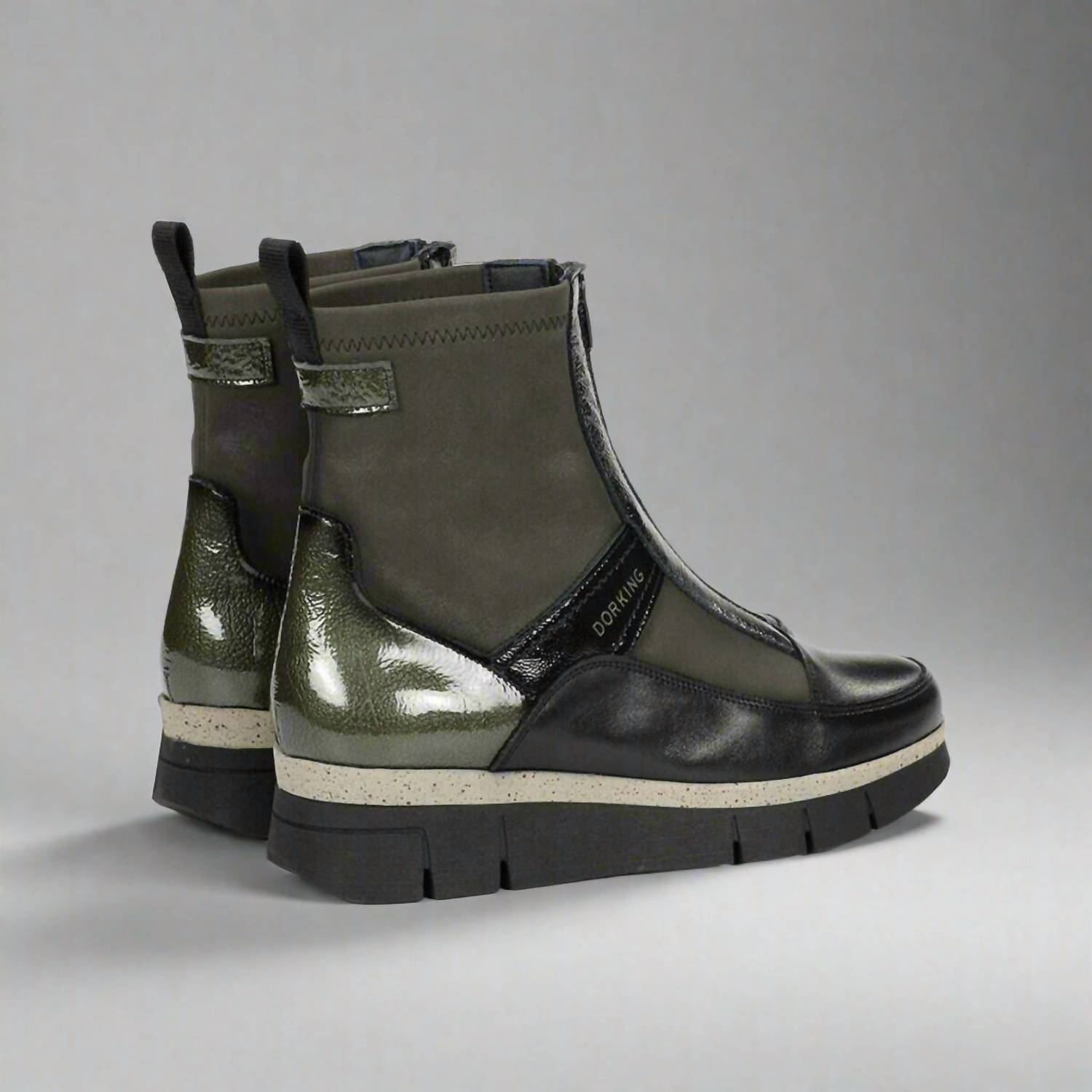 Fluchos Women's India D9331 Wedge Boot in green - women's shoe - alternate view