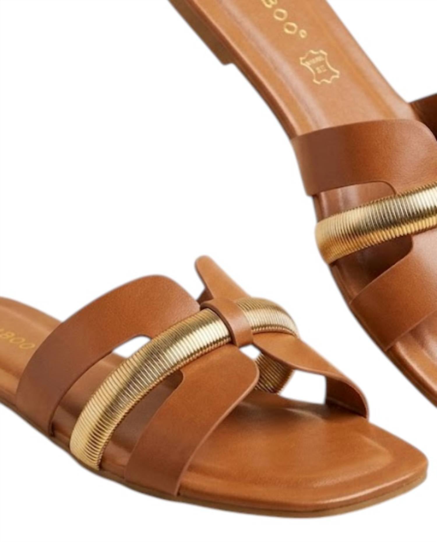 Bamboo Women's Lux Day Out Sandal in brown - women's sandal - detail view