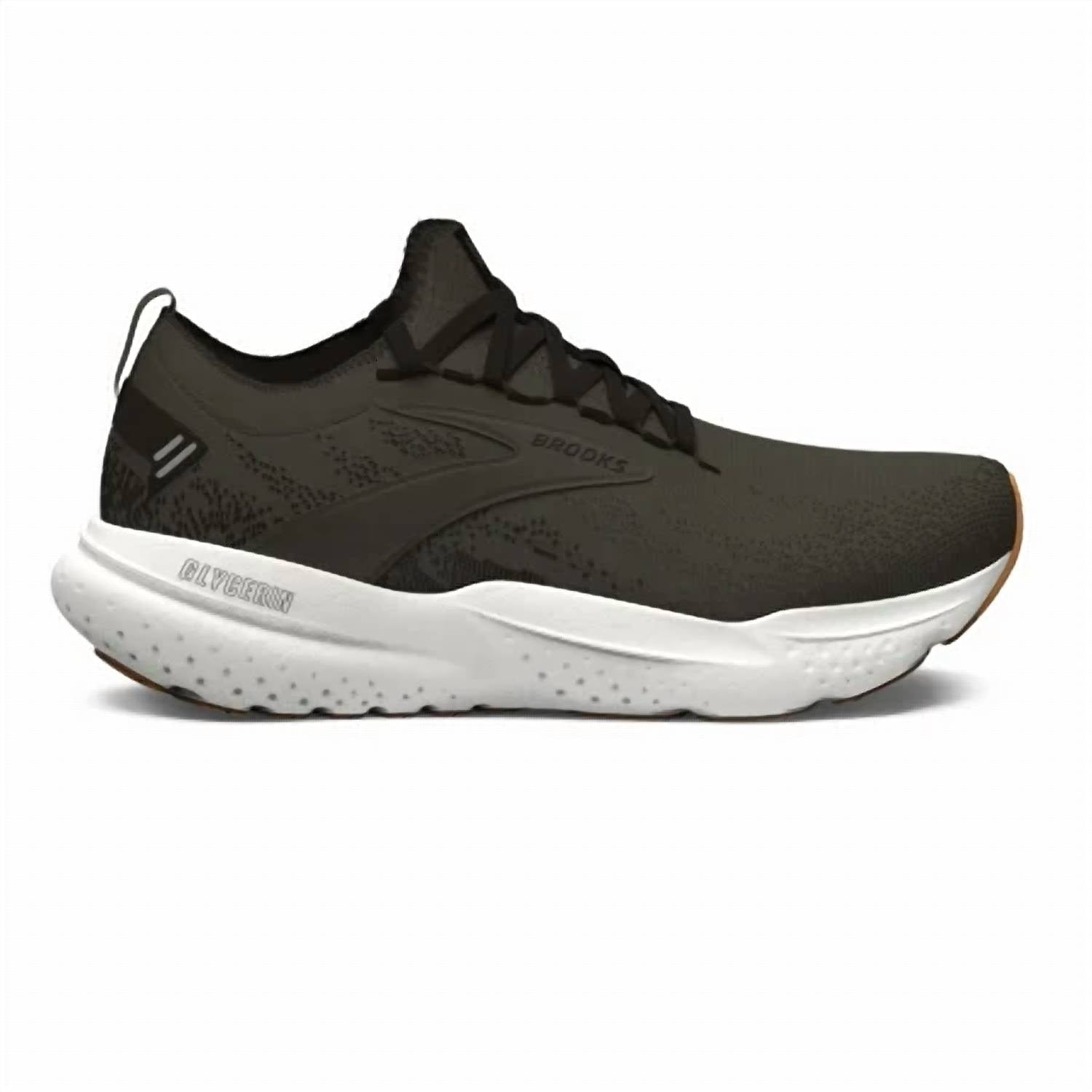 BROOKS Men's Glycerin Stealthfit 21 Running Shoes in green black white - men's shoe