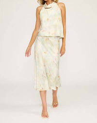 Lucy Paris - Barbara Satin Skirt