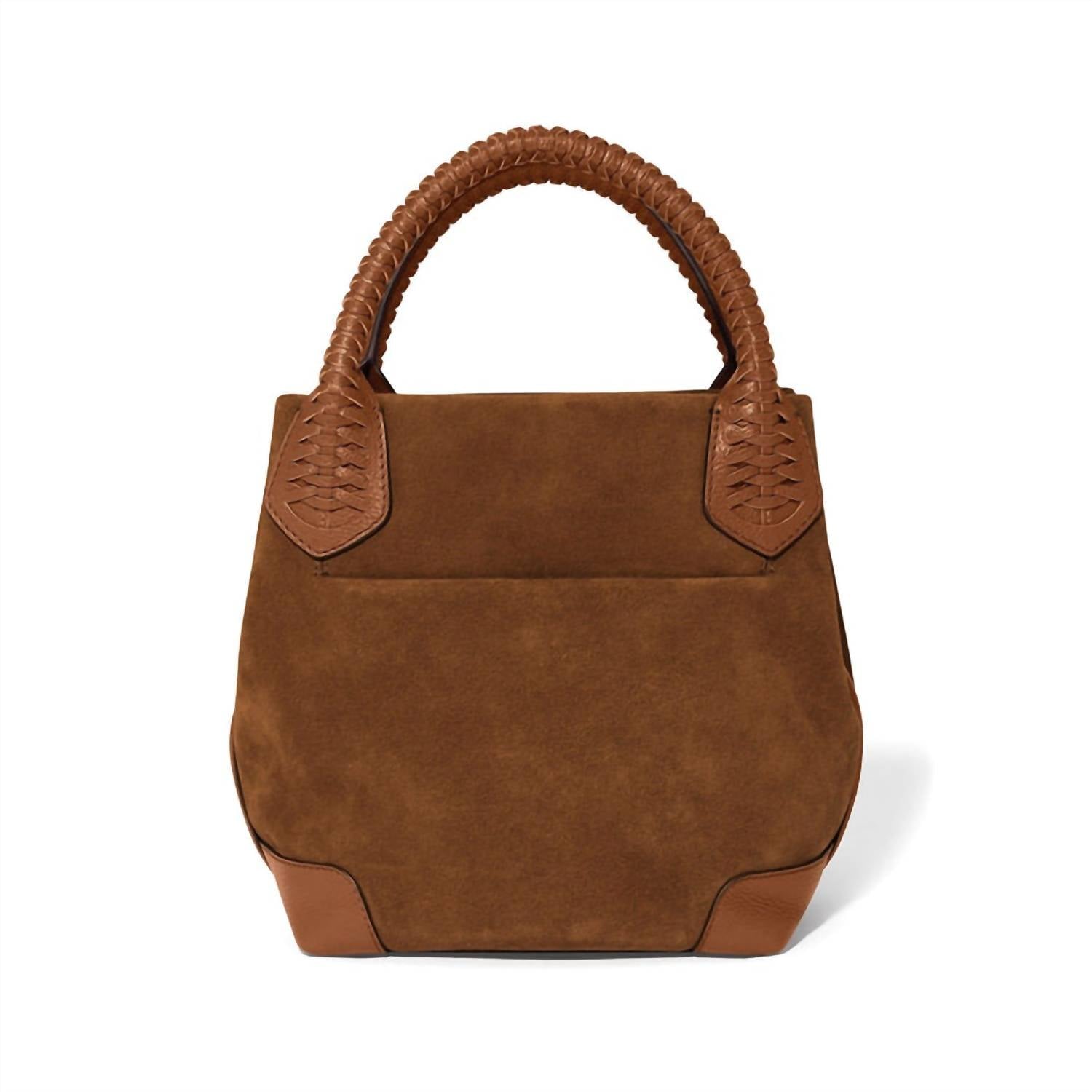 Brighton Women's Reina Suede Tote Bag in luggage - women's bag - alternate view