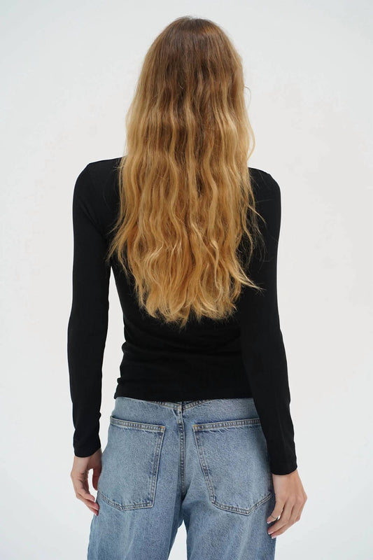 Lna - Dalston Ribbed Long Sleeve Top