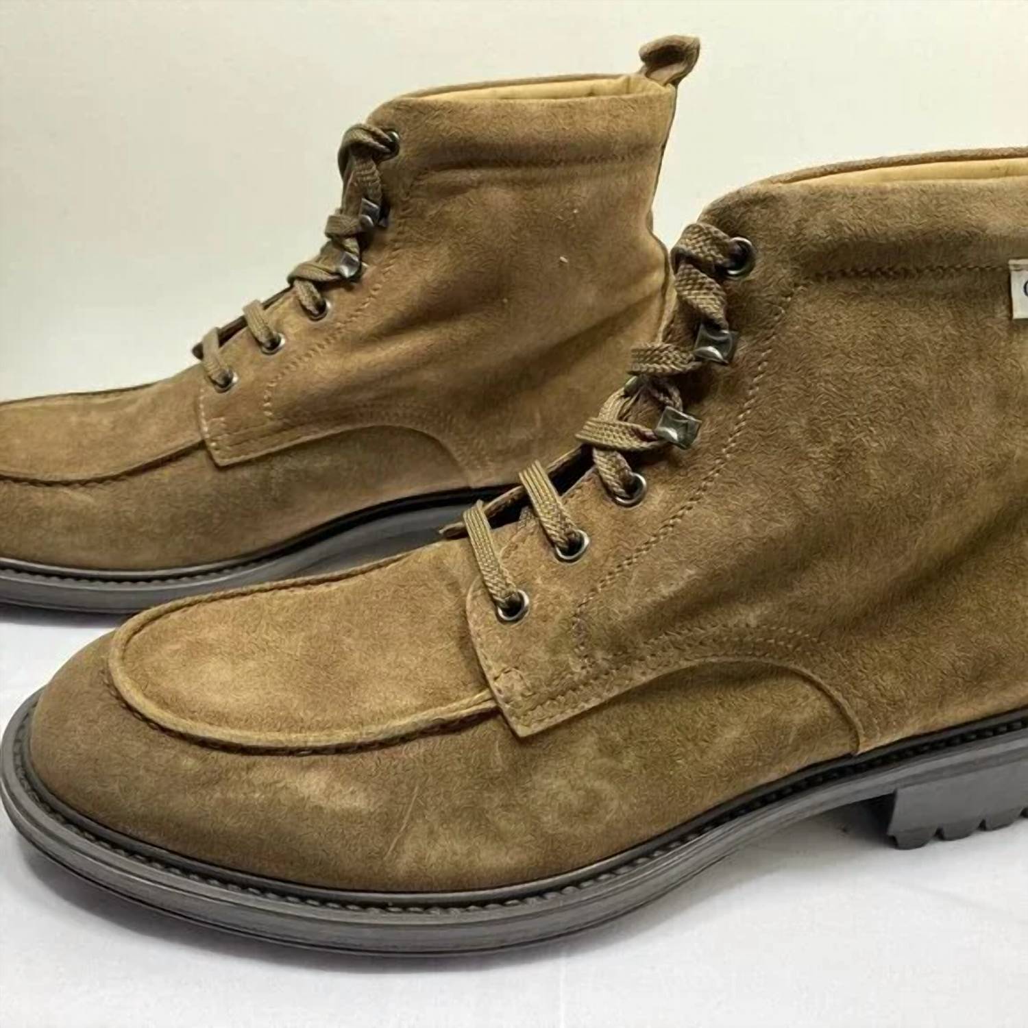 Ghiaia Cashmere Men's Suede Combat Hiking Boots in brown - men's boots - alternate view